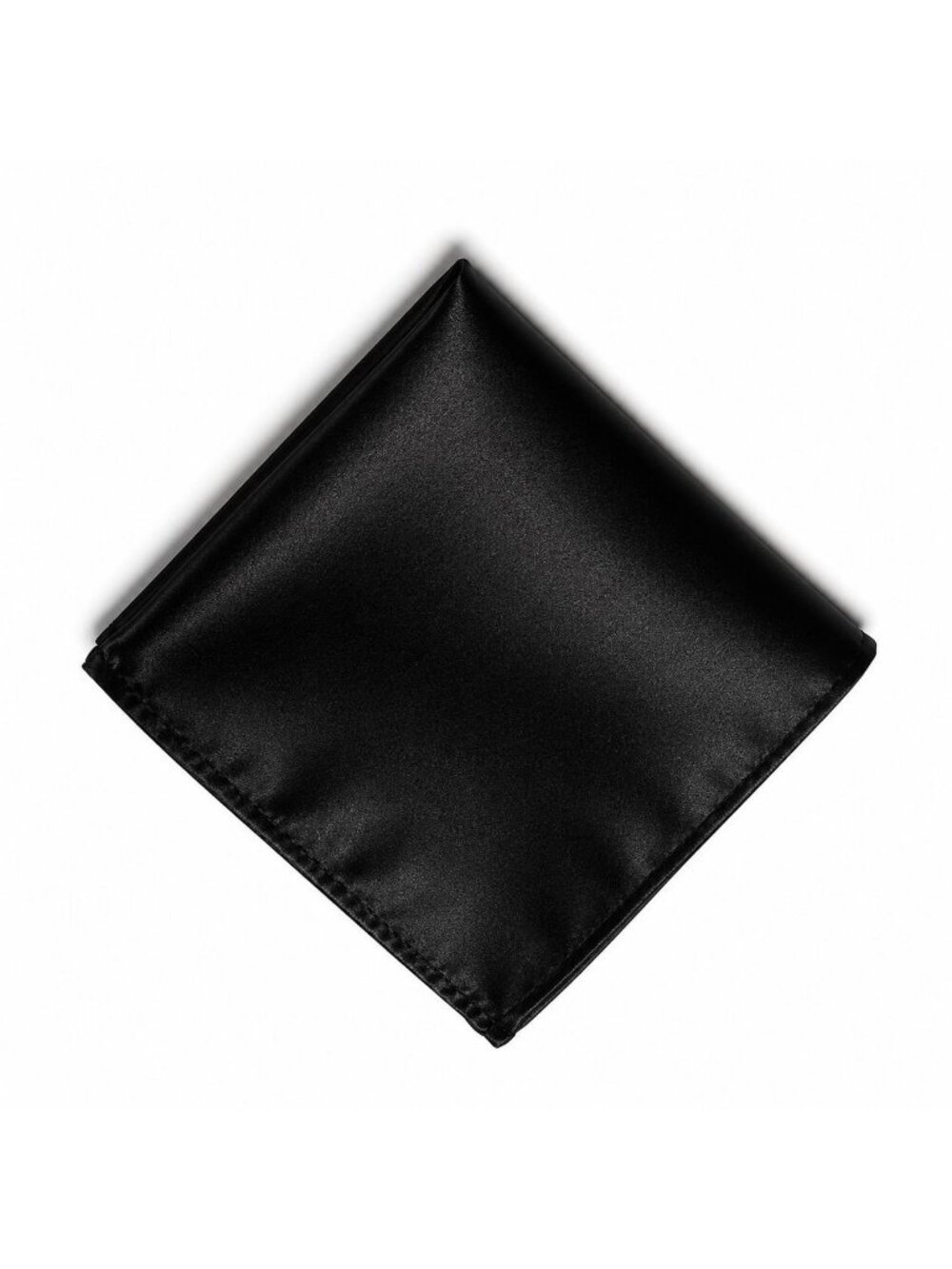 Black Satin Pocket Square 9x9 Mens Handkerchief Wedding Suit Formal Prom Unisex